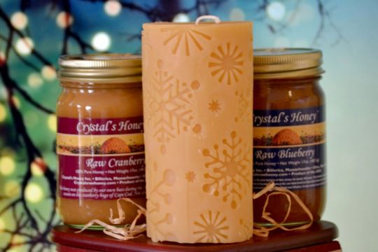 Snowflake Pillar gift set