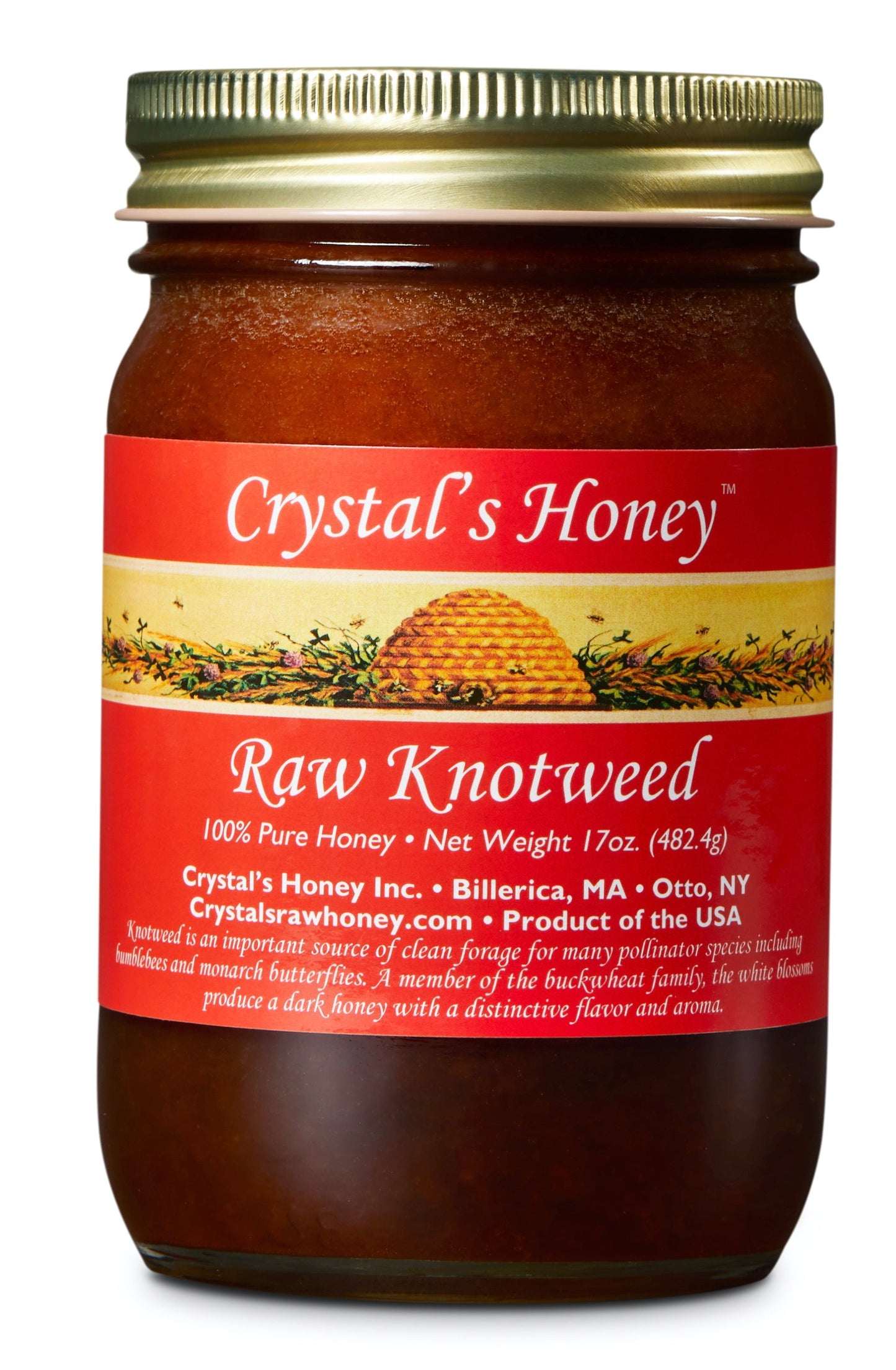 Raw Knotweed Honey 17 oz.