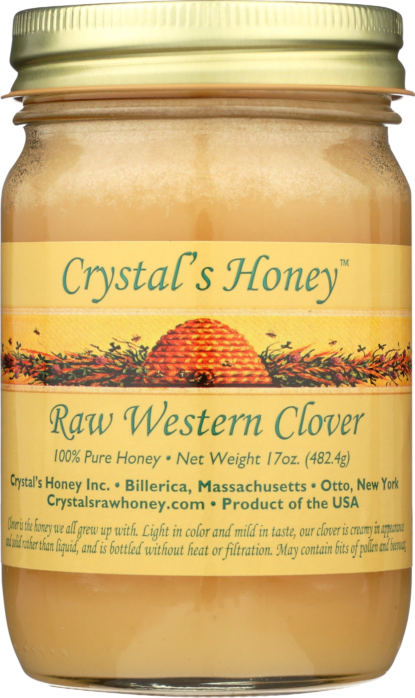 Raw Western Clover Honey 17 oz.