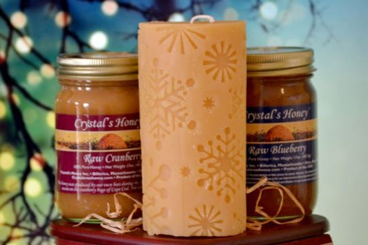 Snowflake Pillar gift set